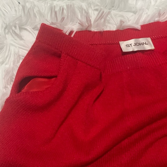 St. John Knit Red Pants - Picture 4 of 6